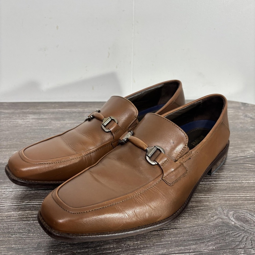 Johnston & Murphy 59-3202 Shoes Mens 11.5 M Brown Monk Strap Dress Slip On